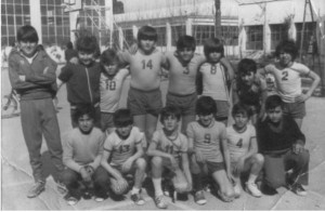 Imagen de uno de los históricos equipos de balonmano de Agustinos.