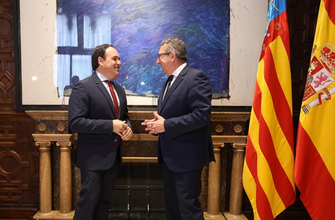 Toni Pérez aborda con Pérez Llorca la defensa hídrica de la provincia de Alicante