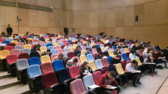 Estudiantes, en la última edición de la Olimpiada de Geografía.