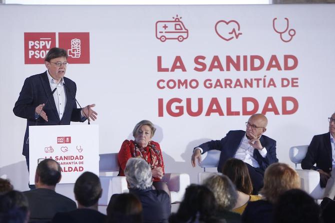 Ximo Puig interviene en la jornada "La sanidad como garantía de igualdad" del PSPV.