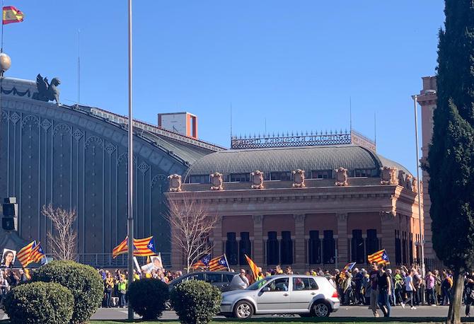 Manifestación independentista catalana en Madrid.