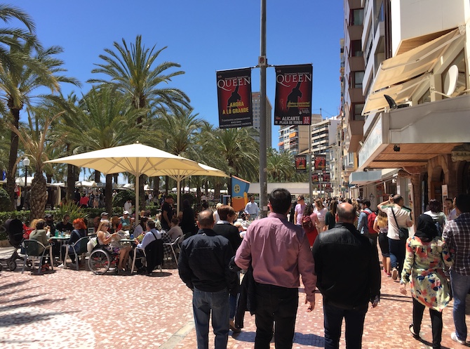 Tramo de la Explanada que será mejorado por el Ayuntamiento de Alicante.