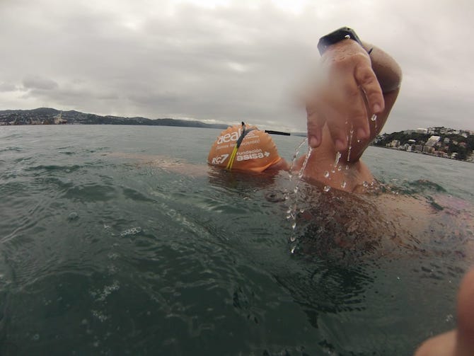Jorge Crivill&eacute;s, en un entrenamiento en el Estrecho de Cook.