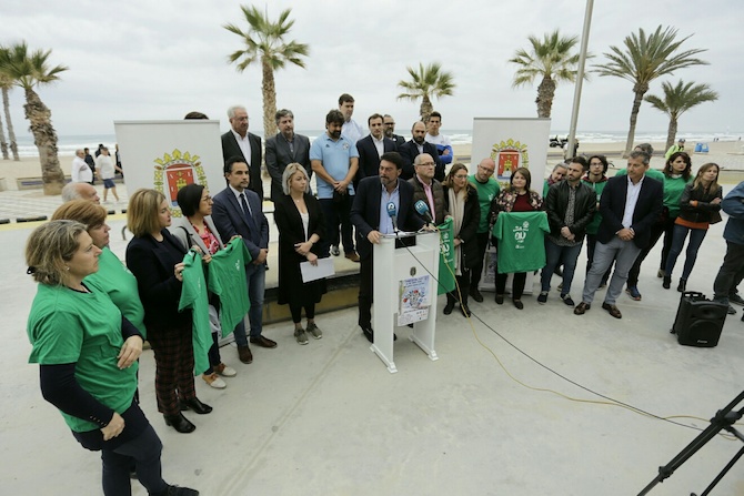 Presentación de la Fiesta 0,0 para el día de Santa Faz en la Playa de San Juan.