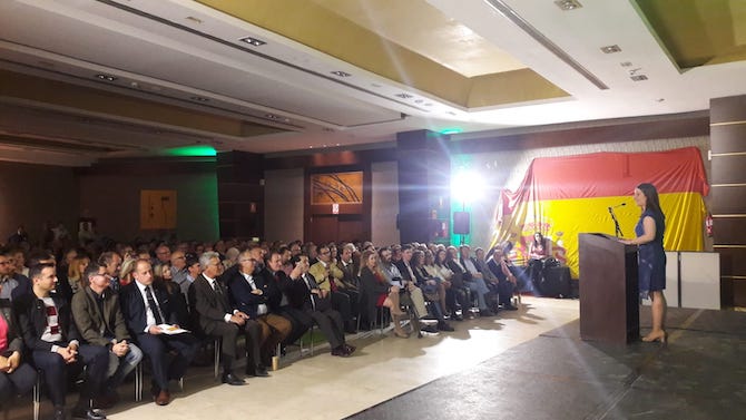 Acto de campa&ntilde;a celebrado el pasado viernes por Vox en el Hotel Meli&aacute; de Alicante.