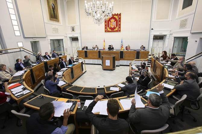 Pleno de la Diputación de Alicante.
