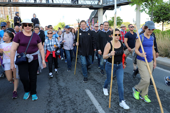 El presidente de la Generalitat, Ximo Puig, en la romería de Santa Faz.