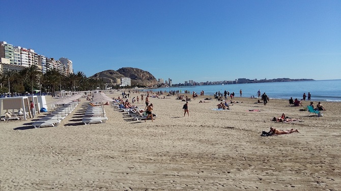 Playa del Postiguet.