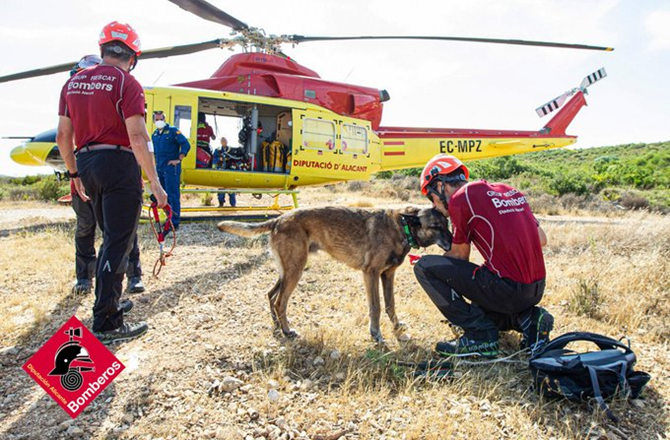 El Consorcio de Bomberos despide a Titán, compañero de rescate en catástrofes y emergencias