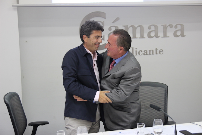 Carlos Mazón y Juan Riera, hoy en Alicante.