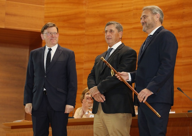 Ximo Puig, junto a Jesús Tadeo Pastor y Juanjo Ruiz Martínez.