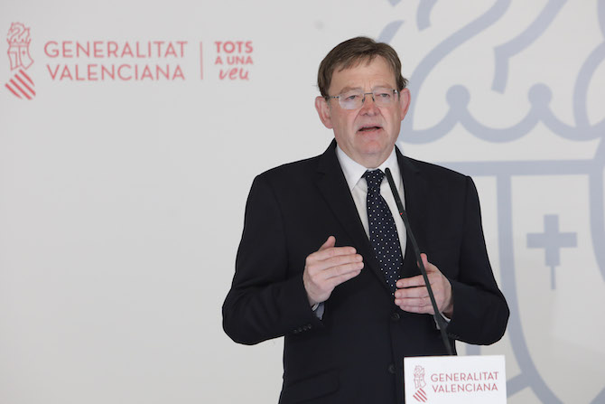 El president de la Generalitat, Ximo Puig, en el Palau.