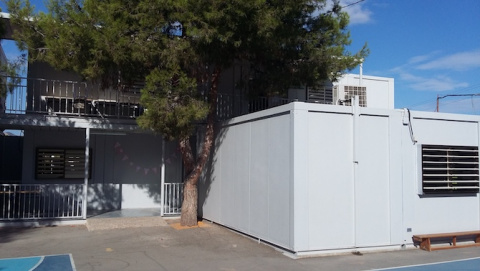 Barracones colegio La Canyada en Alicante