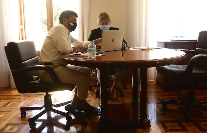 Carlos Mazón y Ana Serna, en la reunión mantenida esta semana.