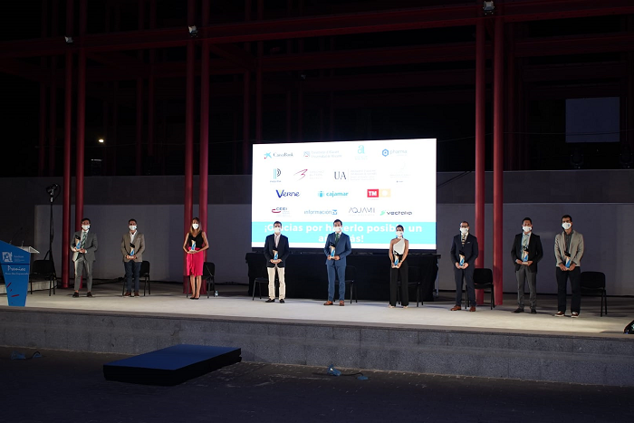 Proyectos ganadores Premios FUNDEUN 2020: Bioferric INK, BioplasticLab, Fitmababy Balance, European institute of exercise and health, MiningBio, Dropi, Ilumit Smart Technologies, Solivagals, Gutenfy y Ohhna
