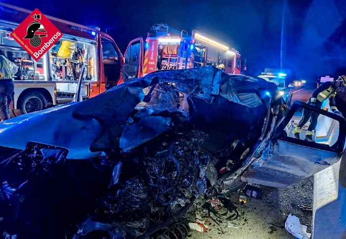 Seis heridos en un choque múltiple en la N-332 en Benissa