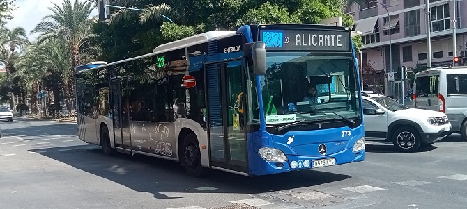 Huelga de autobuses interurbanos en Alicante 